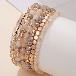 Amazing Grace Beaded Multi-Strand Bracelet